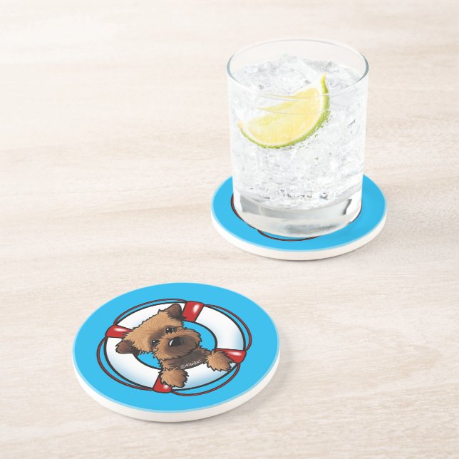 Border Terrier Rescue Coaster (Side)