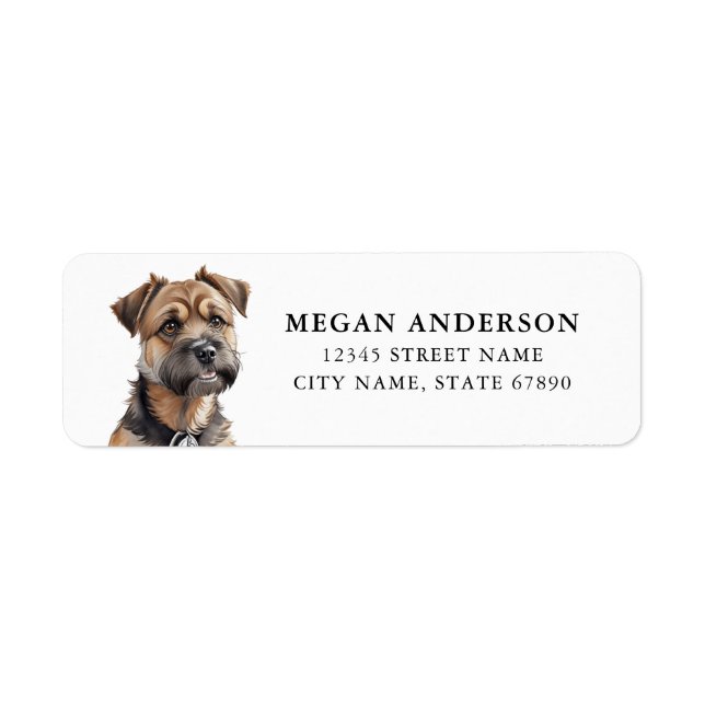 Border Terrier Return Address Labels (Front)