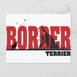 Border Terrier Silhouette Postcard