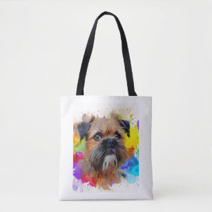 Border Terrier Splash Art   Tote Bag