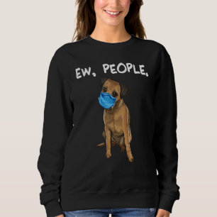 Border Terrier Wearing A Mask Sweatshirt