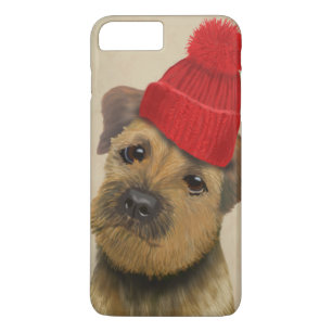 Border Terrier with Red Bobble Hat Case-Mate iPhone Case