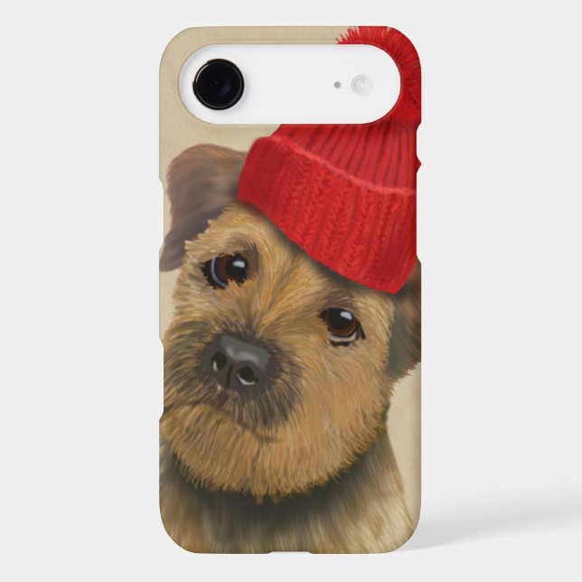 Border Terrier with Red Bobble Hat Case-Mate Samsung Galaxy Case (Back)