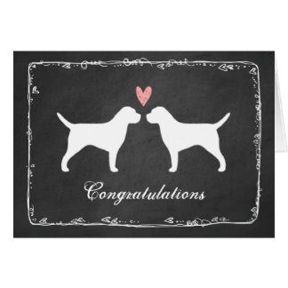 Lovely 77 Border Terrier Wedding Card