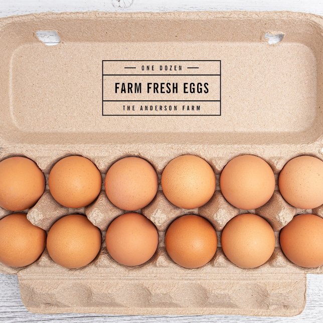 Bordered Bold Farm Fresh Eggs Self-inking Stamp (Creator Uploaded)