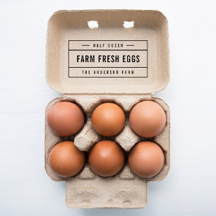 Bordered Bold Farm Fresh Eggs Self-inking Stamp