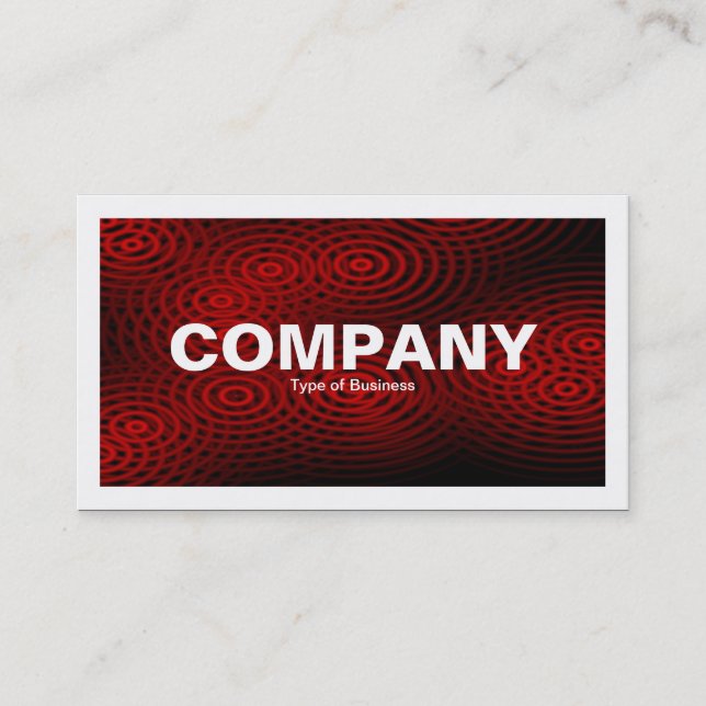 Bordered - Electric Rain - Red Business Card (Front)