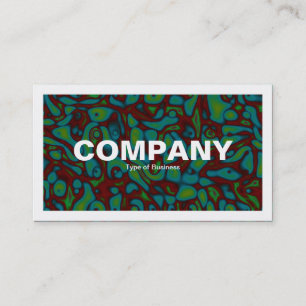 Bordered - Green Marbling Business Card