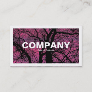 Bordered - Red Sky - Tree Business Card