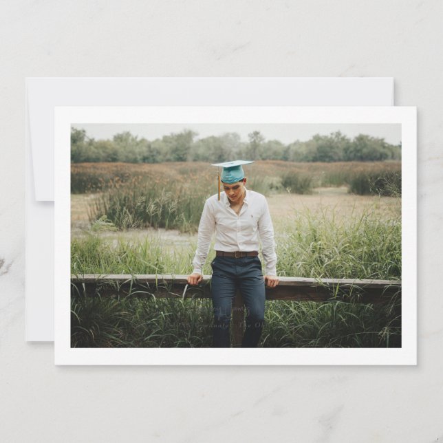 Bordered Simple Photo Modern Design Announcement (Front)