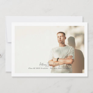 Bordered Simple Photo Modern Design Announcement