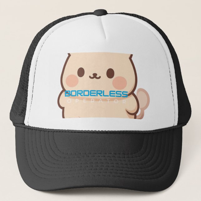 Borderless Operator Kawaii Chibi Cat Gamer Hat (Front)