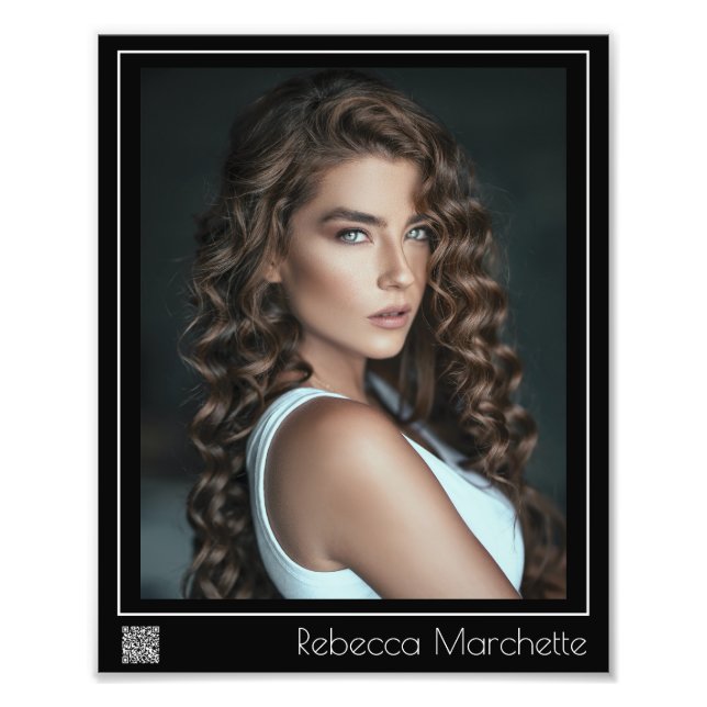 Borderline Actor Headshot 8x10 | QR Code Photo Print (Front)