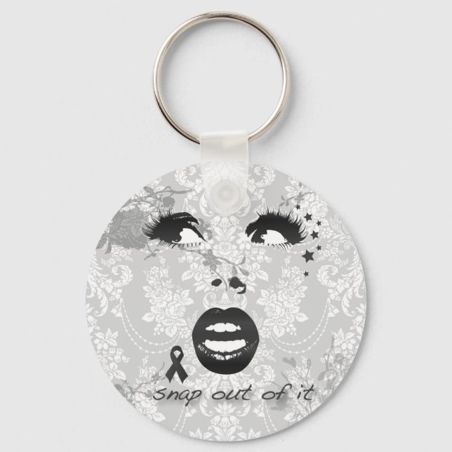 Borderline, Snap out of it graphic face! Key Ring (Front)