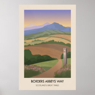 Borders Abbeys Way Scotlands Great Trails Poster