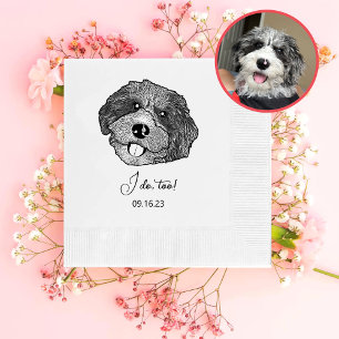 Bordoodle Dog Personalised I Do Too  Napkin