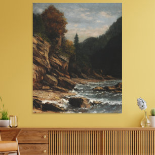 Bords du lac Léman – Gustave Courbet Canvas Print