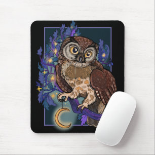 Boreal Night Tree Owl Mouse Pad