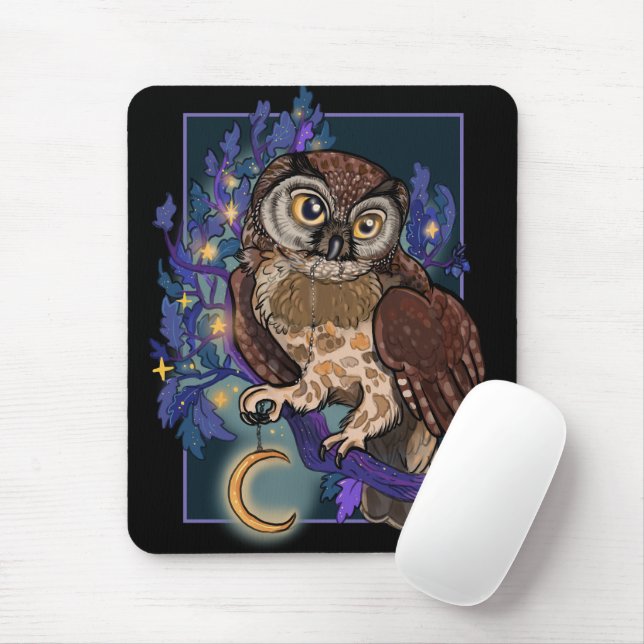 Boreal Night Tree Owl  Mouse Pad (With Mouse)