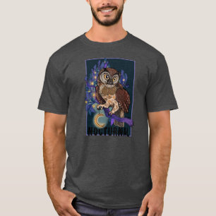 Boreal Night Tree Owl Noctural T-Shirt