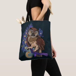 Boreal Night Tree Owl  Tote Bag