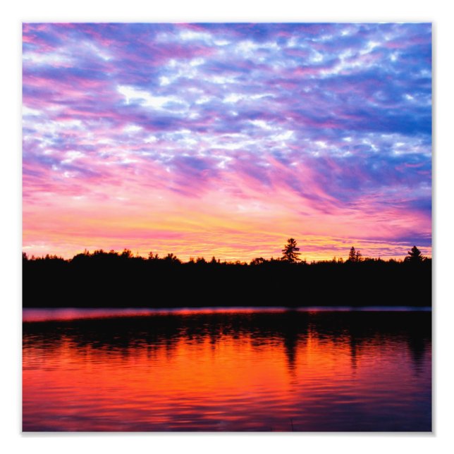 "Boreal Sunset" Landscape Photo Print (Front)