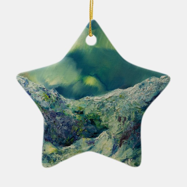 Borealis Dance Ceramic Ornament (Front)