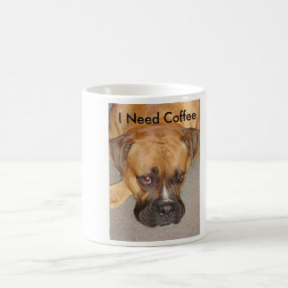 bored boxer, I Need Coffee Mug