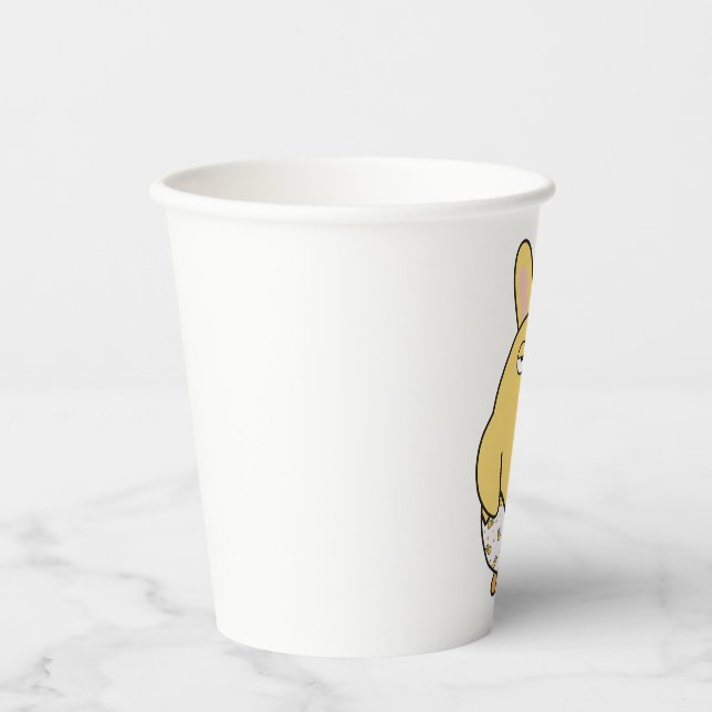 Bored Bunny Chick Paper Cups (Front)