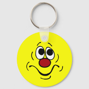 Bored Face Grumpey Key Ring