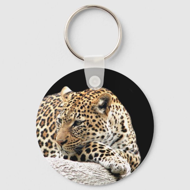 Bored leopard keychain (Front)