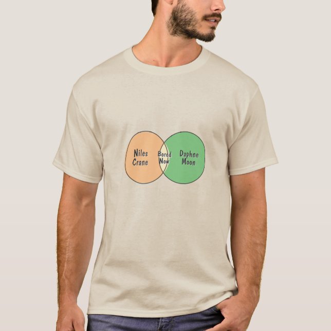 Bored Now Daphne Moon Niles Crane venn diagram T-Shirt (Front)
