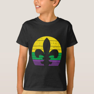 Boredkoalas Retro Jester Hat Silhouette Mardi Gras T-Shirt