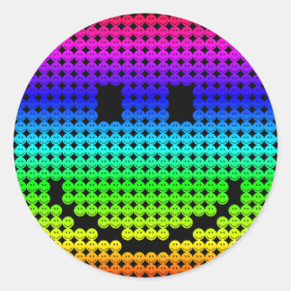 Borg Rainbow Classic Round Sticker