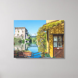 Borghetto sul Mincio view canvas print