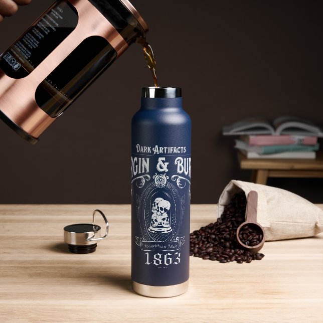 BORGIN & BURKES™ Dark Artefacts Store Graphic Water Bottle (Coffee)