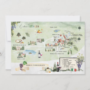Borgo Corsignano Itinerary Map Invitation