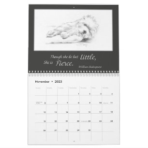 Borgo's The Artful Westie 2023 Calendar