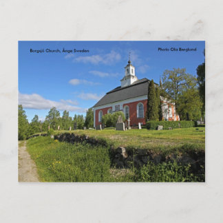 Borgsjö Church, Ånge Sweden, Pho... Postcard