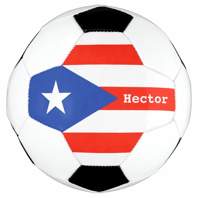 Boricua Bandera Puerto Rican Flag 4Hector Soccer Ball (Front)