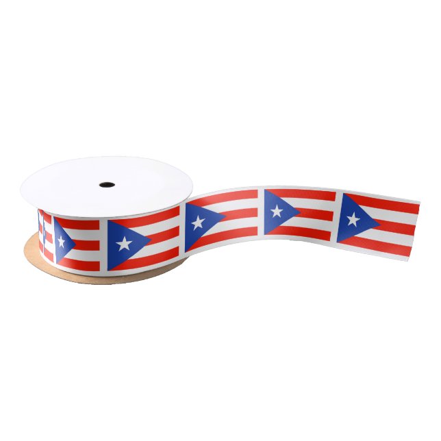 Boricua Banderas Puerto Rican Flag 4Marta Satin Ribbon (Spool)