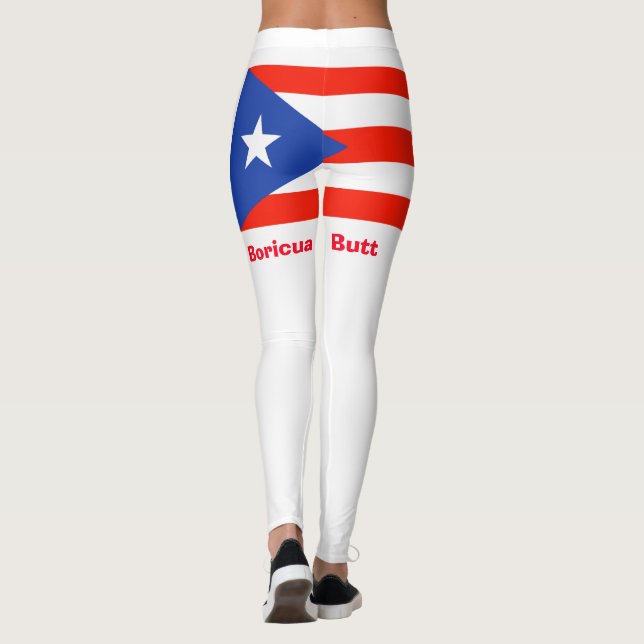 Boricua Butt! Puerto Rican Flag 4Julia Leggings (Back)