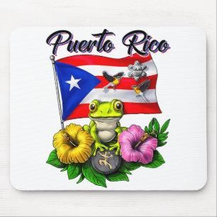 Boricua Coqui Frog Taino Puerto Rico Puerto Rican Mouse Pad