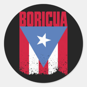 Boricua Flag Classic Round Sticker
