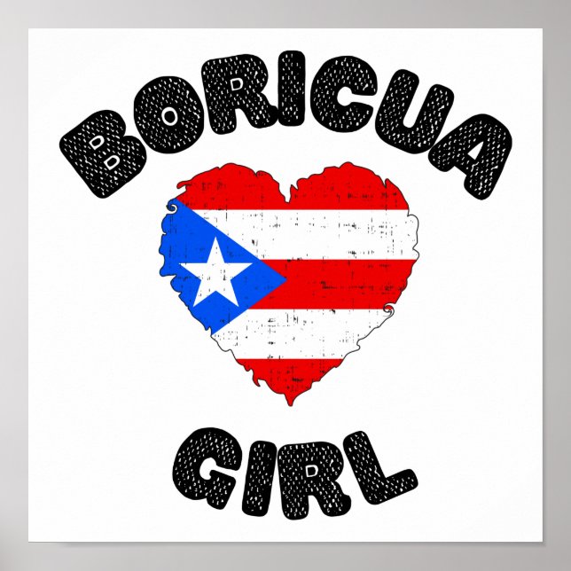 Boricua Girl Puerto Rico Cute Poster (Front)