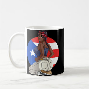 Boricua Morena Puerto Rican Girl Puerto Rico Flag Coffee Mug