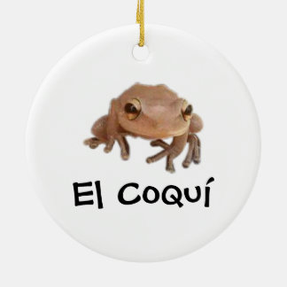 Boricua Puerto Rico flag coqui Christmas Ceramic Tree Decoration