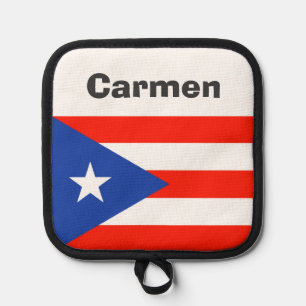 Boricua Puerto Rico Flag Oven Mitt and Pot Holders