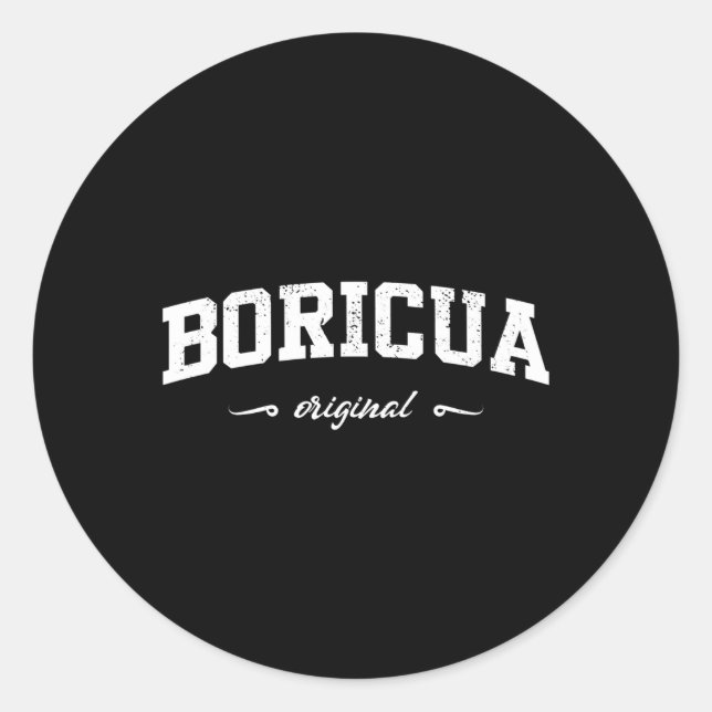 Boricua Puerto Rico Original Classic Round Sticker (Front)