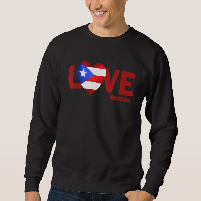 Boricua Roots Puerto Rico Pride PR Souvenir Puerto Sweatshirt (Front)